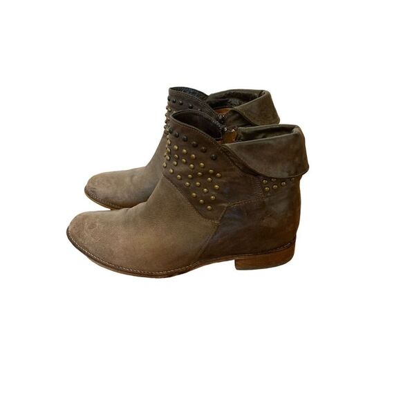MANAS WOMENS STUDDED LEATHER BOOTS SIZE 39 or 6.5 - Picture 1 of 7